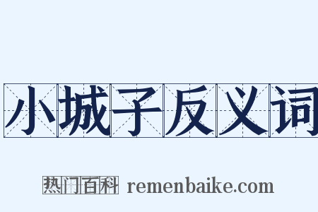 小城子反义词是什么意思的图片